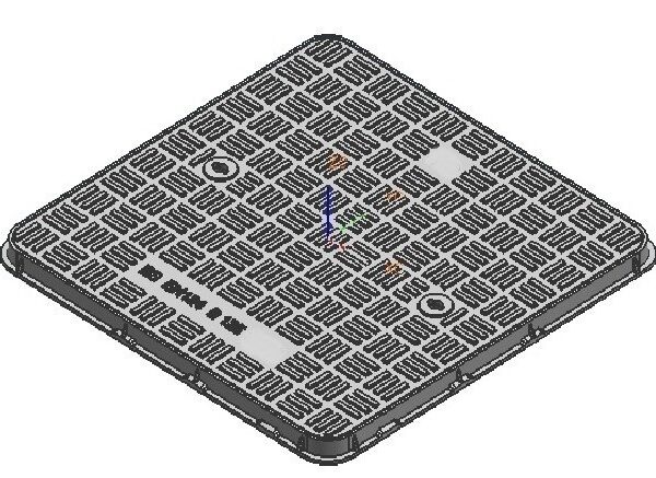 Solid top square cover & frame